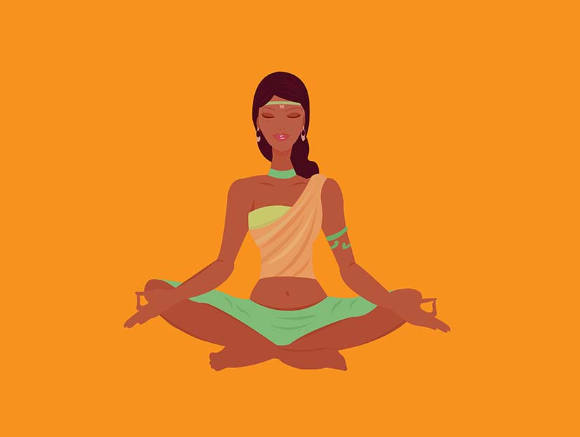 yoga illustrtion vector template